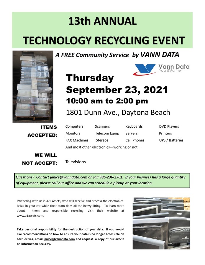 Vann Data FREE Technology Recycling Event
